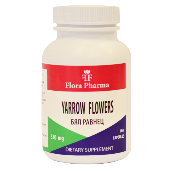 Yarrow (fleurs milles) 1980 mg/100 capsules, 33 doses/Flora Farma