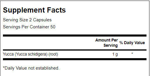 Root Yucca 500 mg - 100 capsules