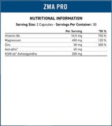 Zma-pro | avec l'extrait de l'Ashwagandha KSM-66® - 60 capsules