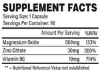 ZMA | Zinc, magnésium et B6 - 90 capsules