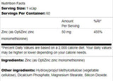 Zinc 50 mg | Comme optizinc - 60 capsules