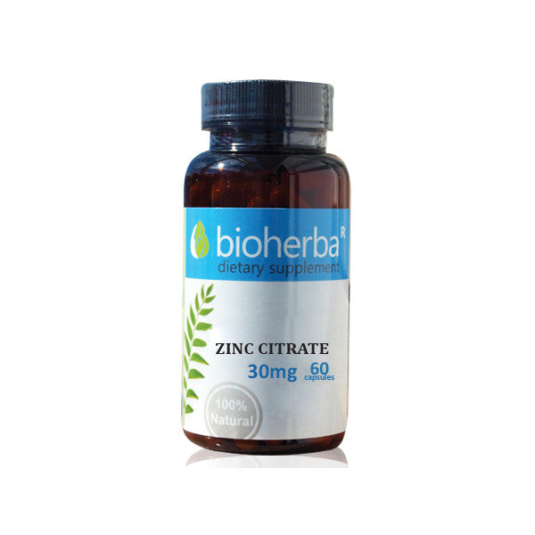 Citrate de zinc 30 mg - 100 capsules