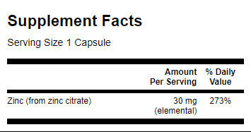 Zinc/citrate/30 mg./60 Caps. - 0