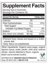 Gummies en zinc | Sureau - 60 comprimés à croquer