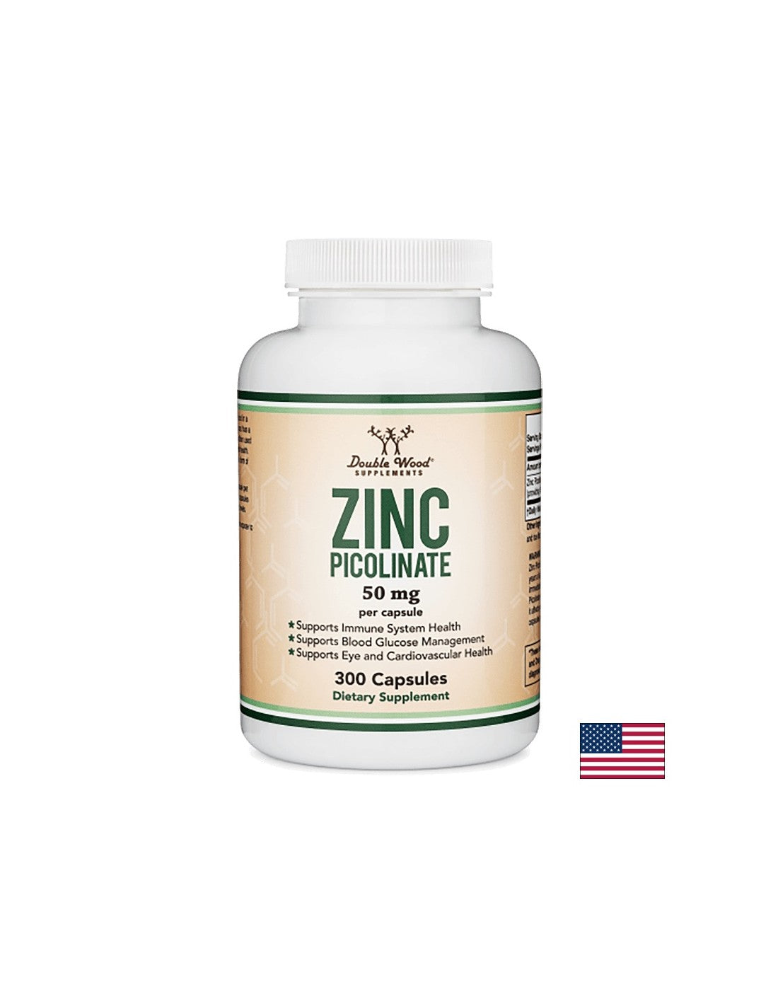 Picolinate de zinc, 300 gélules <tc>Double Wood</tc>