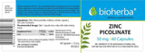 Zinc picolinate 50 mg 60 capsules