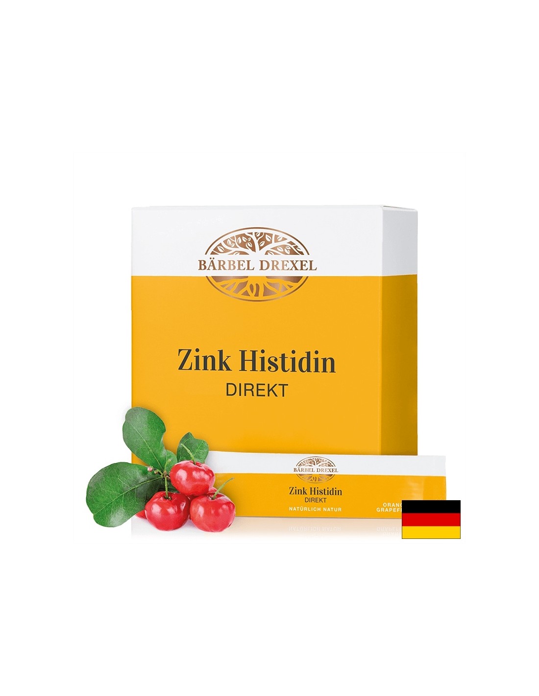 Zink Histidine DIREKT/ Zinc, histidine et vitamine C, 30 sachets x 2 gr/Arôme orange et pamplemousse <tc>Bärbel Drexel</tc>