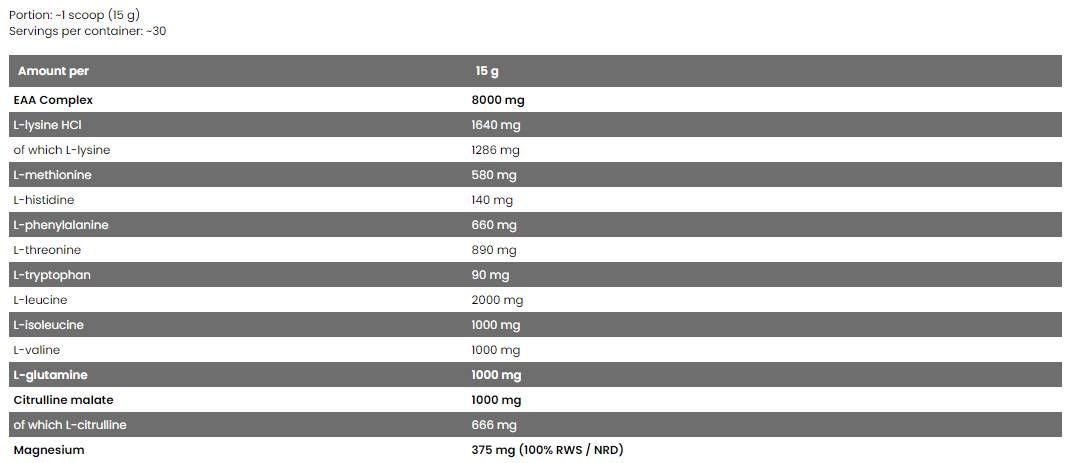 <tc>BAD ASS</tc> / Amino - 450 grammes
