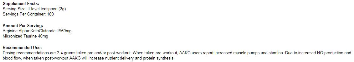 Aakg Powder 200 grammes