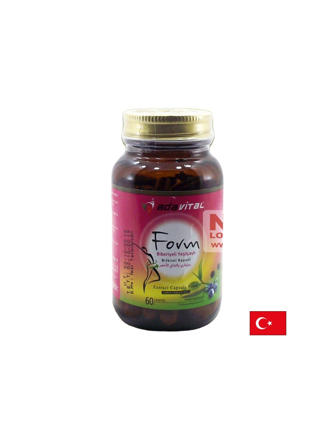 Formule à base de plantes pour la désintoxication et la perte de poids - forme adadavitale, 60 capsules
