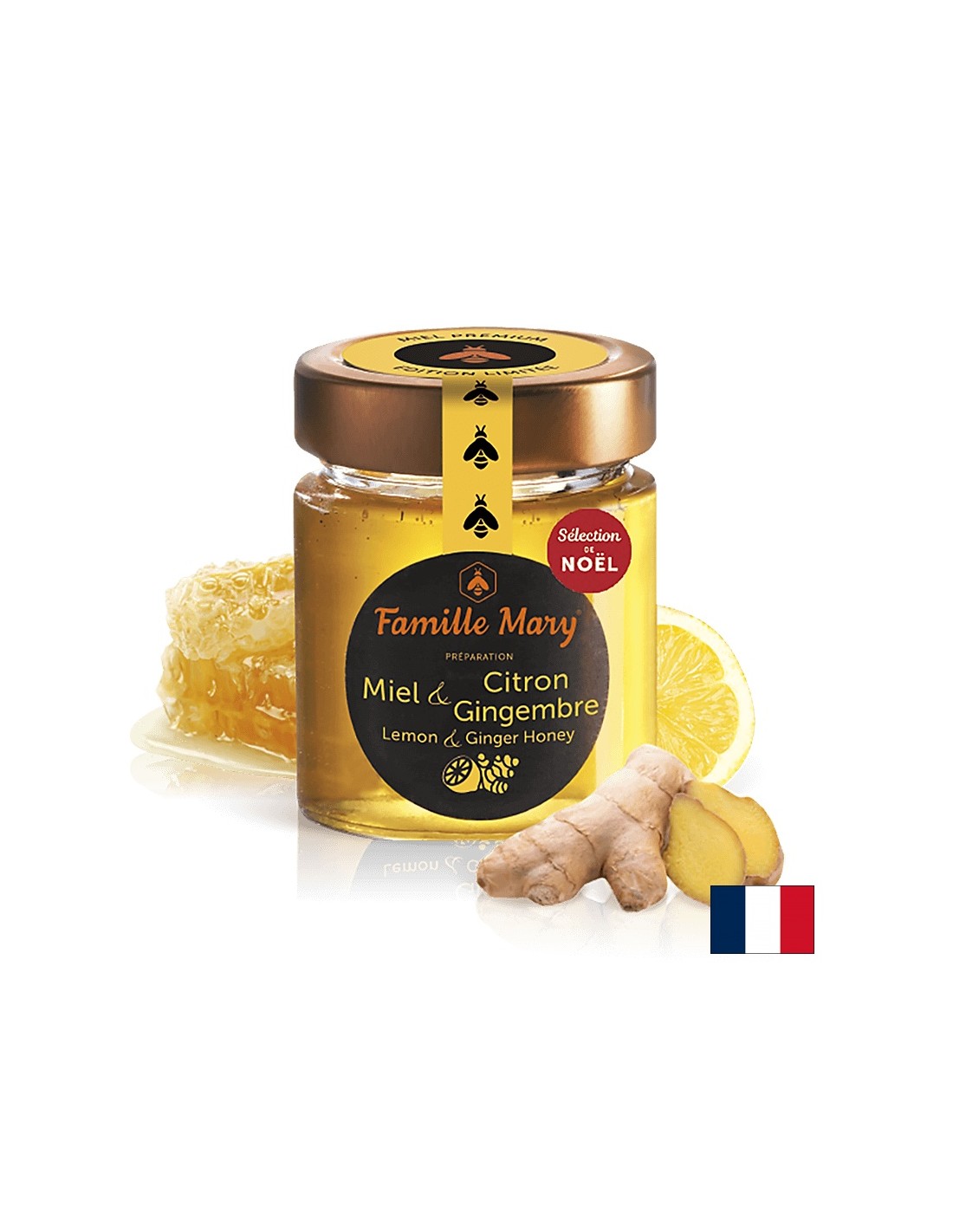 Honey Acacia avec citron et gingembre, 170 g
