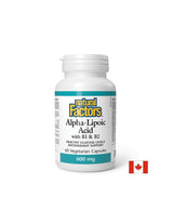 Acide lipoïque alpha 600 mg avec B1 et B2 - 60 capsules