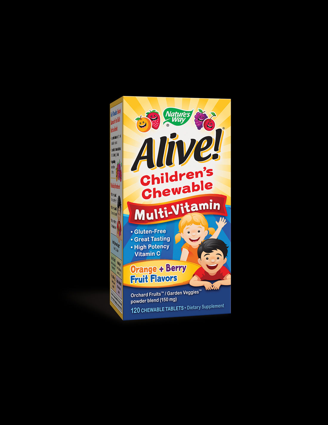<tc>Alive</tc>Comprimés multivitaminés à croquer pour enfants - 120 comprimés à croquer