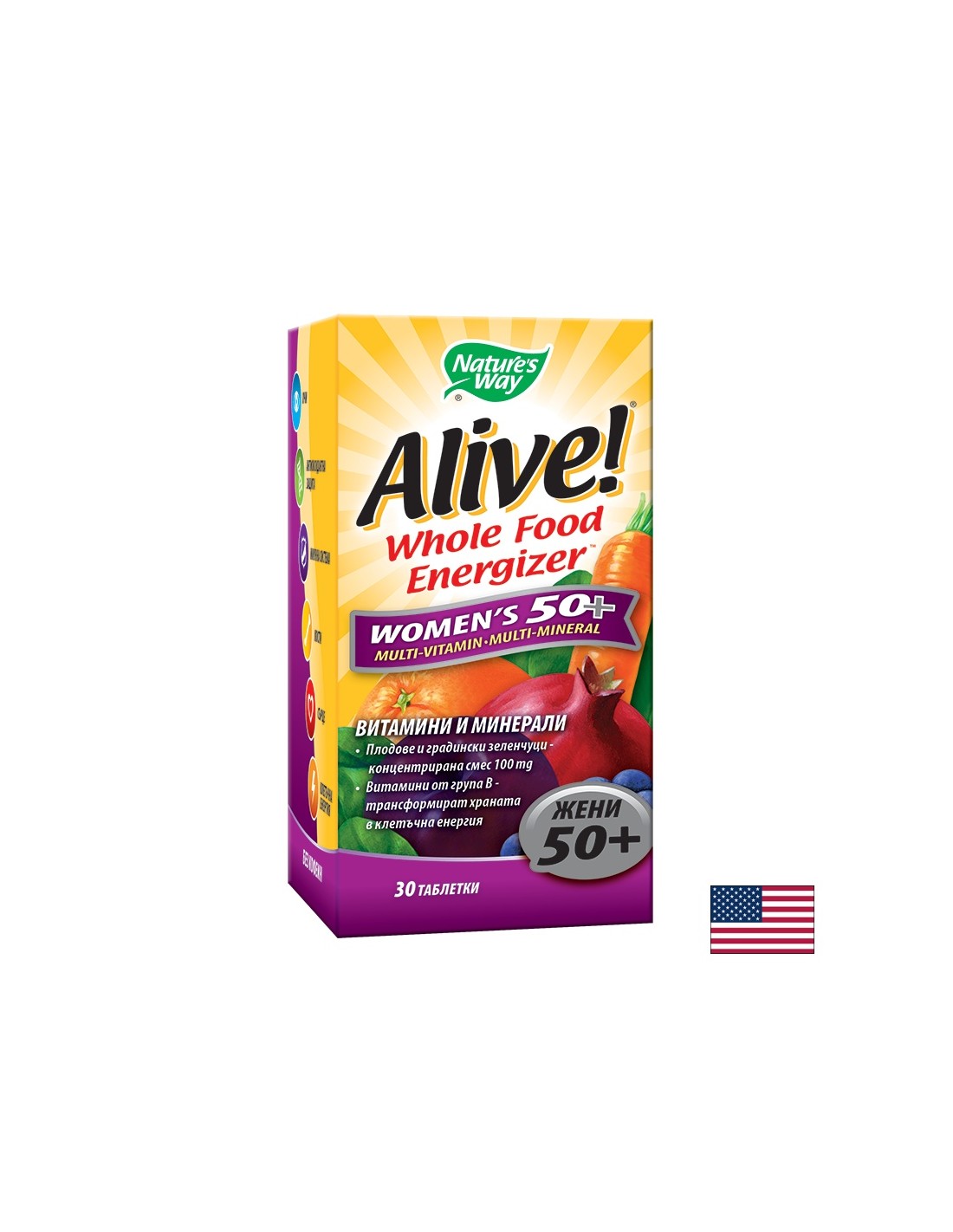 <tc>Alive</tc>! Femmes 50+ / <tc>Alive</tc>! Nature's Way Multivitamines pour femmes 50+ x 30 comprimés