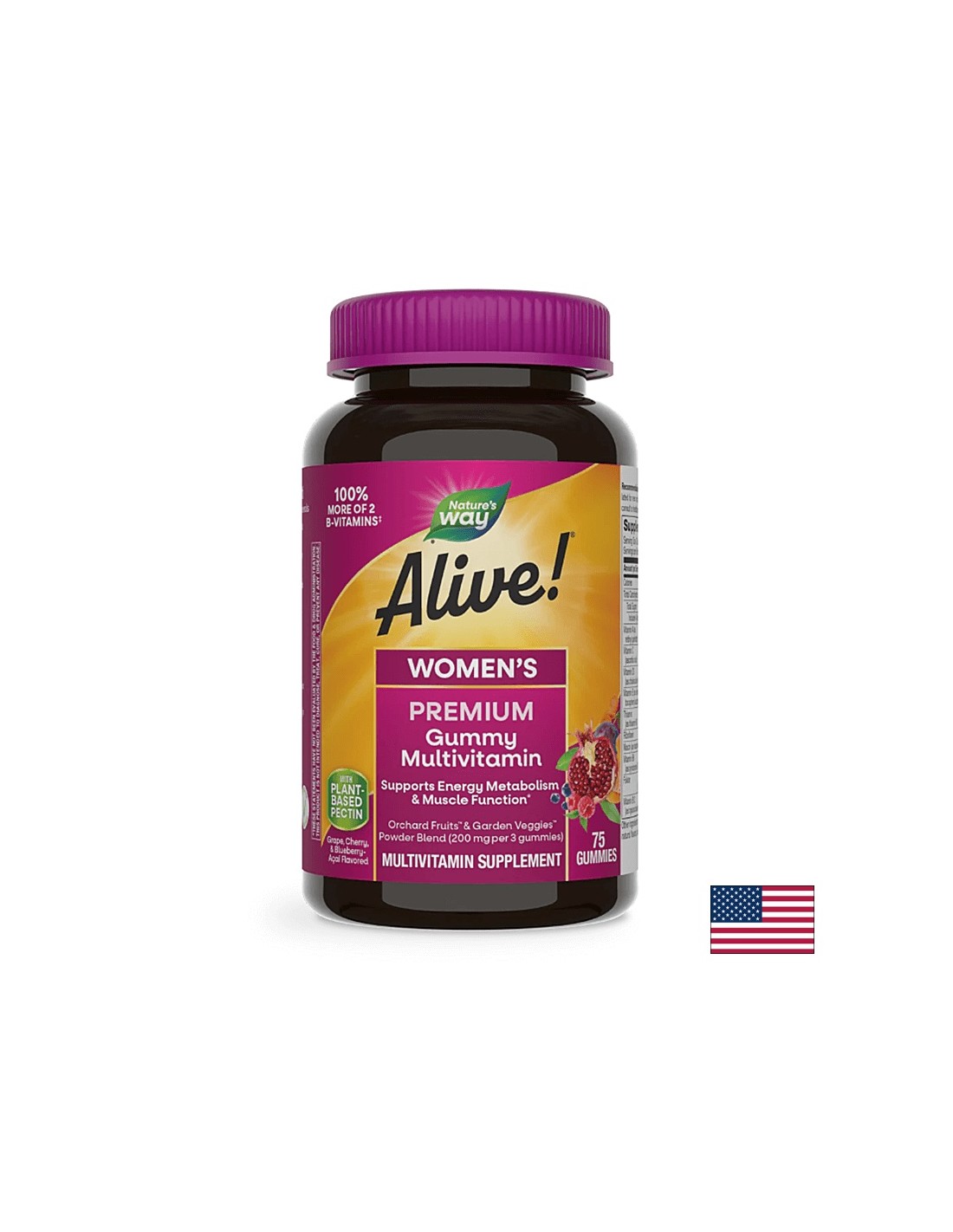 <tc>Alive</tc>! Vitamines gélifiées pour femmes - 75 comprimés à croquer