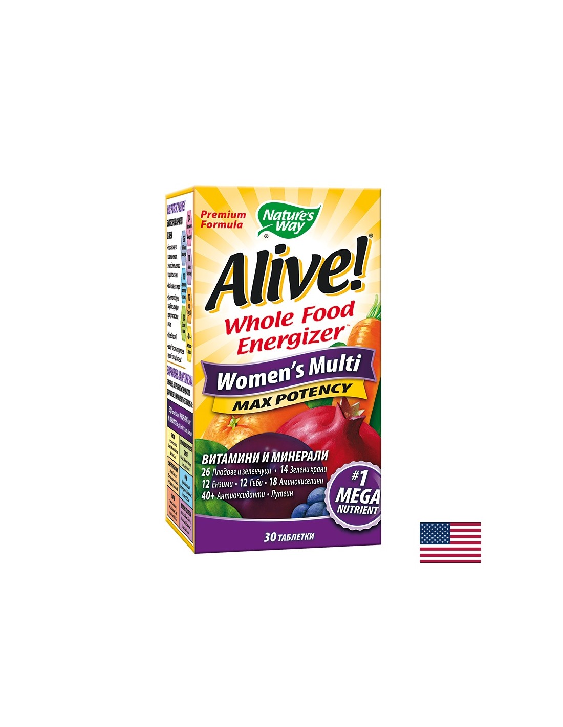 <tc>Alive</tc>! Multivitamines pour femmes - 30 comprimés