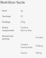 Muscle de créatine Max - 250 grammes