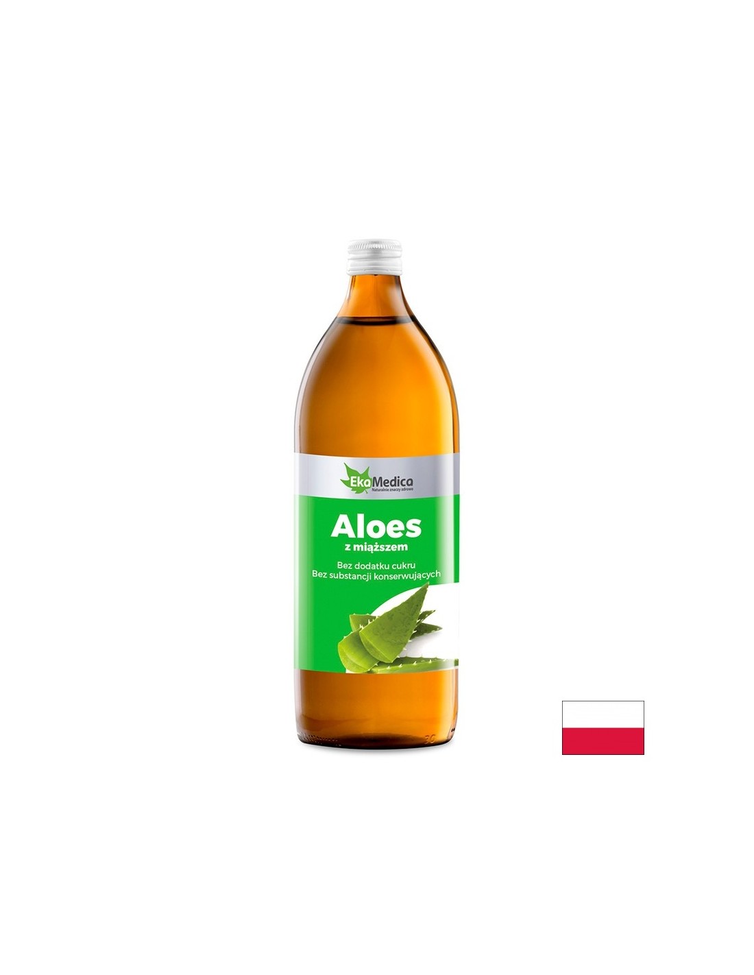 Jus d'aloe vera avec morceaux d'aloès, 1 l ekamedica