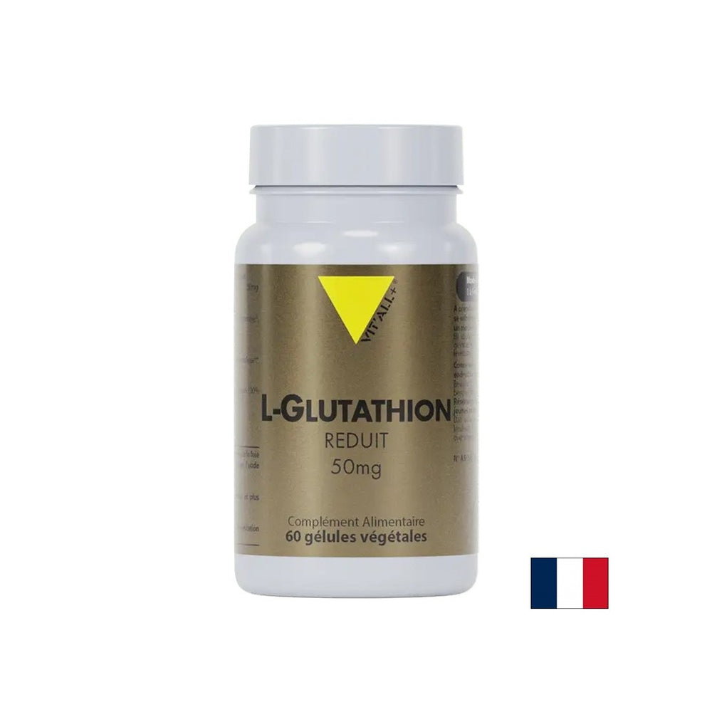 Protection antioxydante et santé hépatique - L-glutathion (réduit), 50 mg x 60 capsules