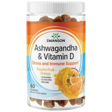 Gummies Ashwagandha avec de la vitamine D | Passion Fruit Orange 60 tablettes à croquer
