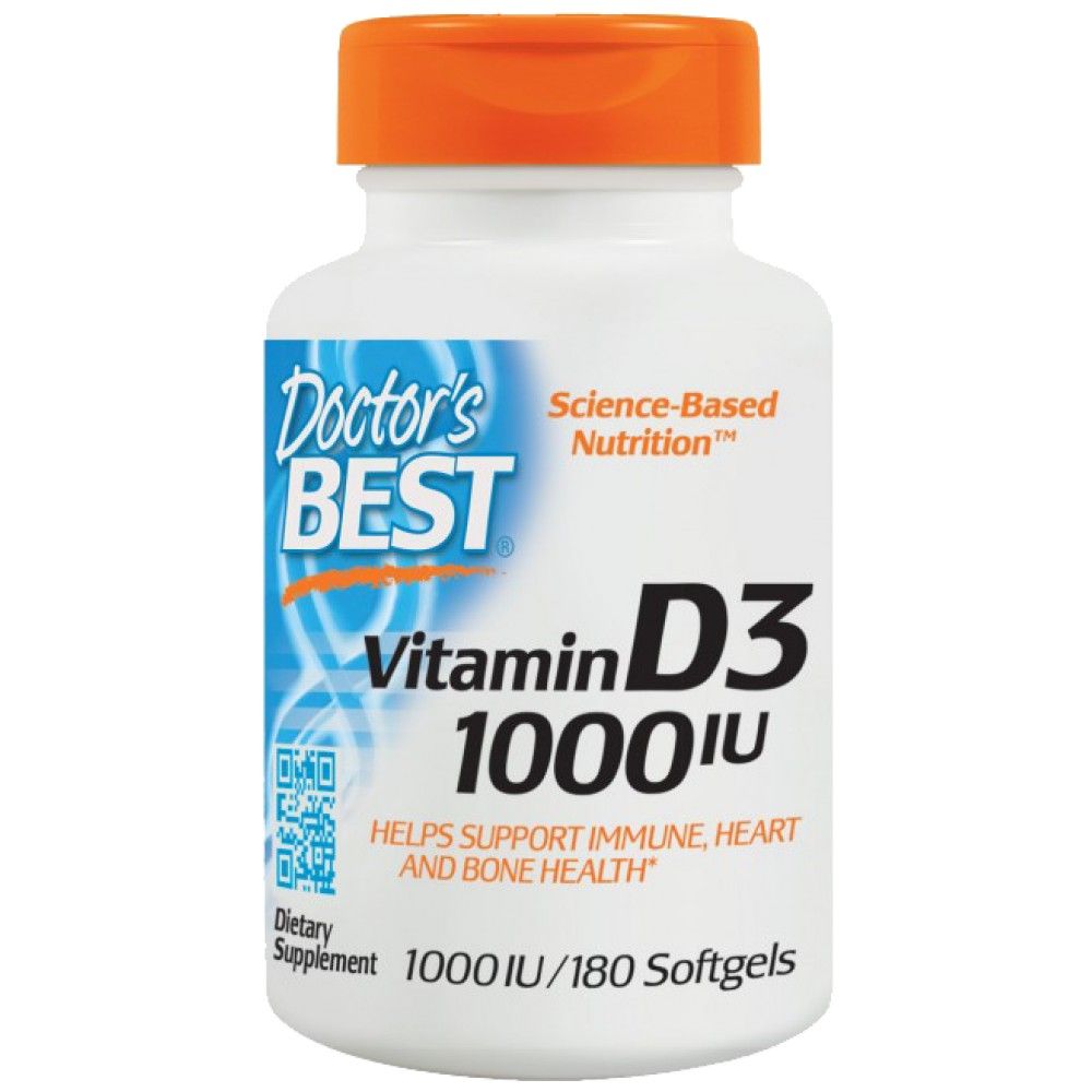 Meilleure vitamine D3 1000 UI - 180 capsules de gel