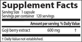 Meilleur extrait de baies Goji 600 mg - 120 capsules