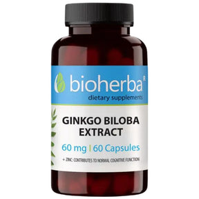 Ginkgo Biloba Extract 60 mg - 60 capsules - Nutra Best Europe