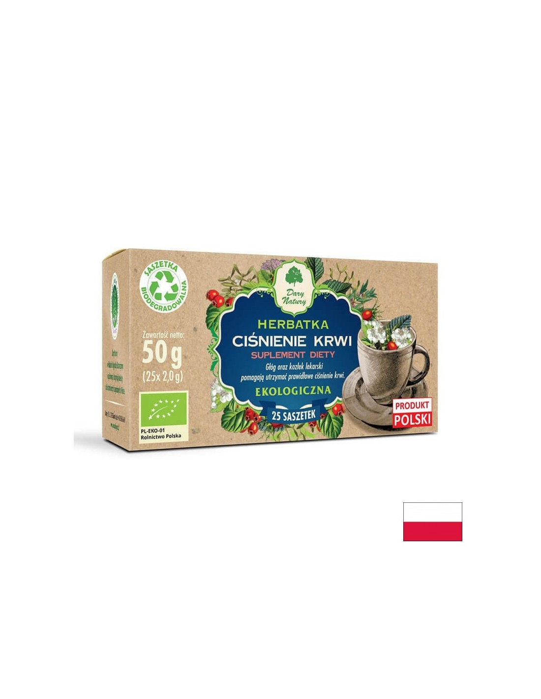 Thé à base de plantes pour le maintien de la pression artérielle Bio, 25 paquets