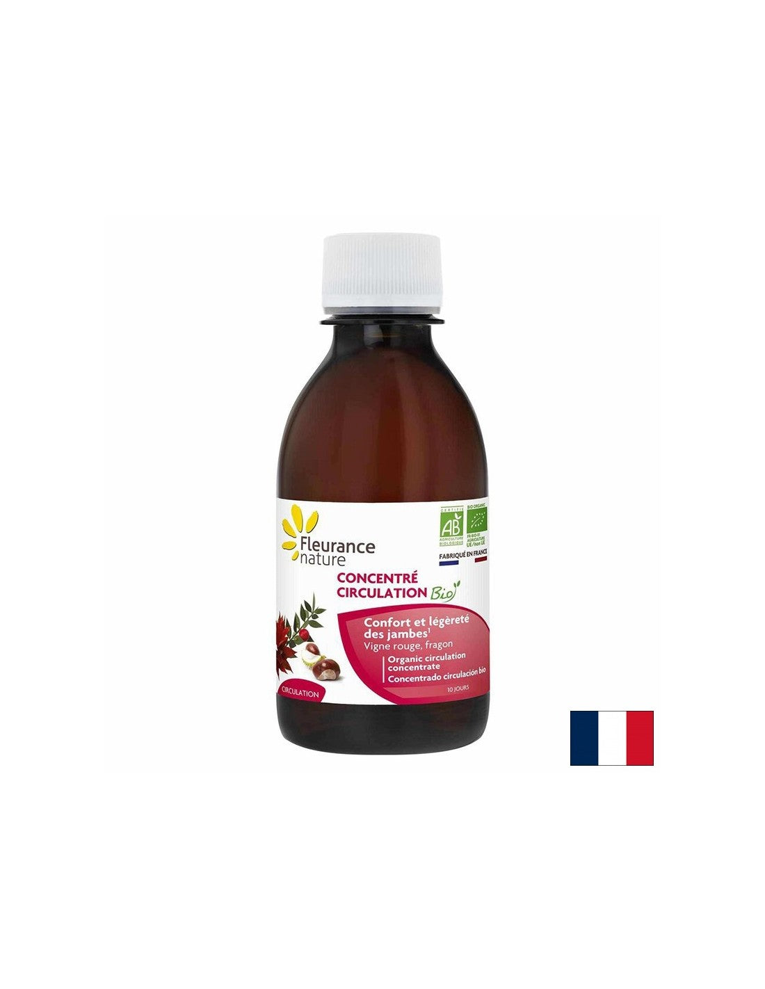 Concentré à base de plantes pour une bonne microcirculation bio, 200 ml de nature floute