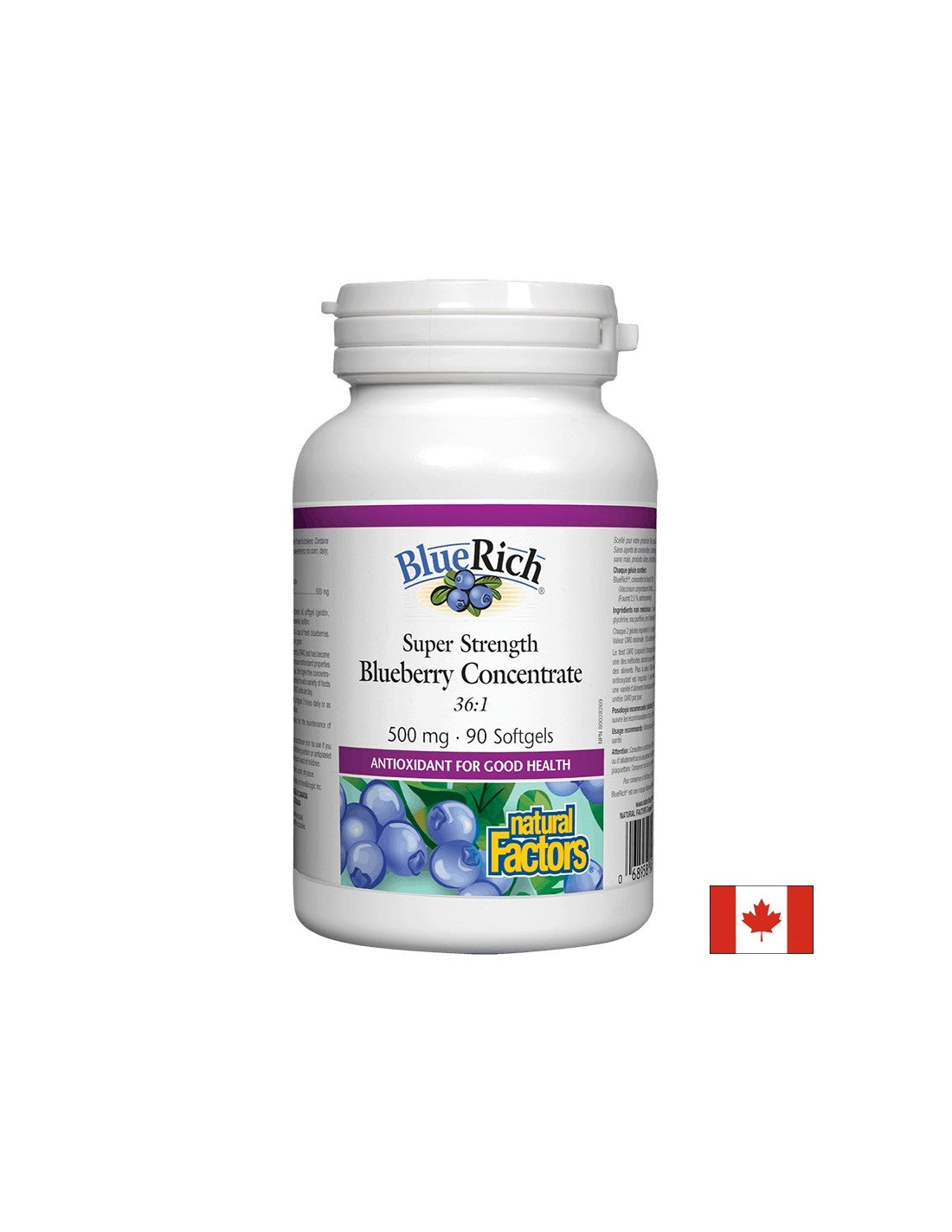 Super résistance Concentré de myrtille 36: 1 500 mg - 90 capsules de gel