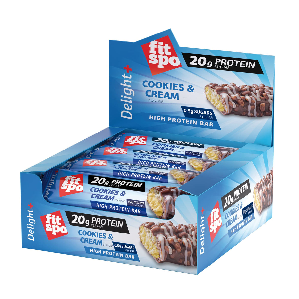 Délice + biscuits à la barre protéique et crème - 12 x 60 grammes
