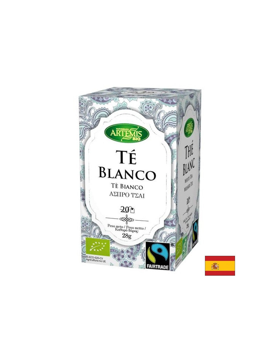 Bio de thé blanc, 20 sacs de filtre