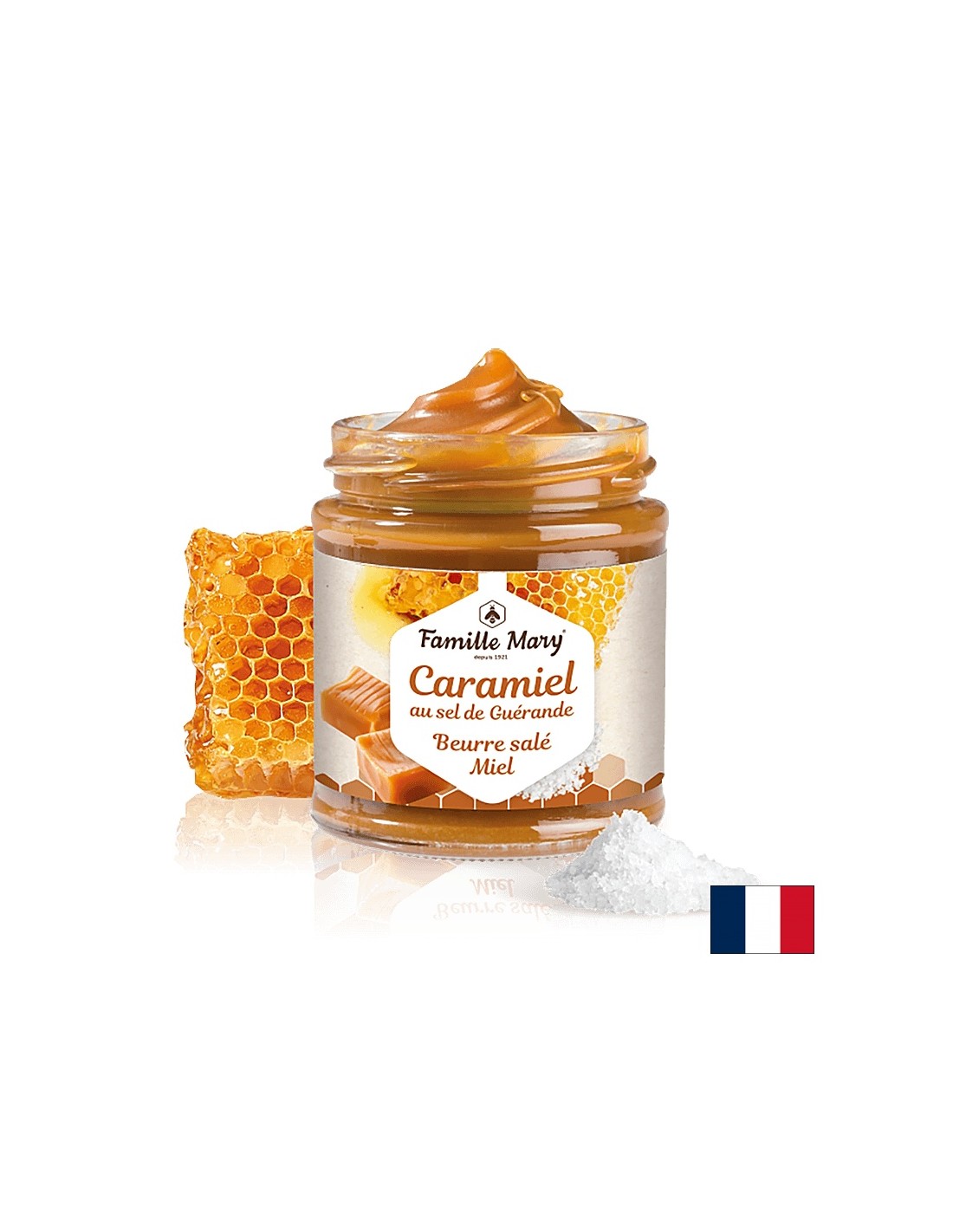 Crème au caramel au beurre avec du miel et du sel de mer, 200 g