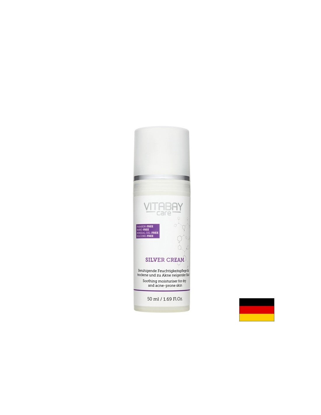 Crème d'argent au micro-argent et à l'acide salicylique - Care Silver Cream, 50 ml <tc>Vitabay</tc>