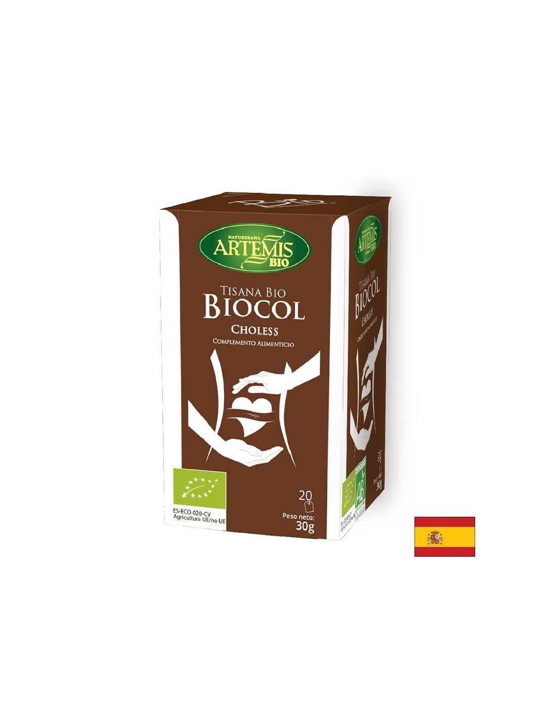 Thé pour normaliser le niveau de bio de cholestérol, 20 sacs de filtre Herbes del Moli