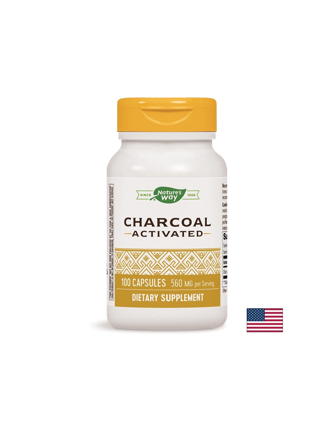 Détox du système digestif - charbon activé, 100 capsules Nature's Way