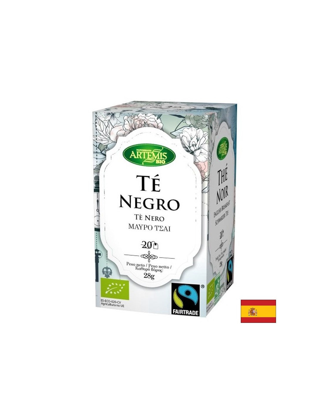 Thé noir biologique, 20 sacs filtrants