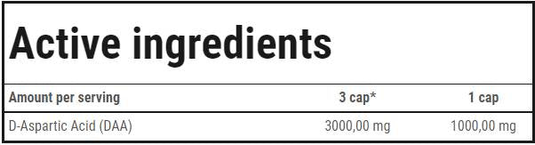 DAA Ultra | Caps d'acide d-aspartique - 120 capsules
