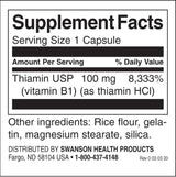 Vitamine B-1 100 mg - 250 capsules