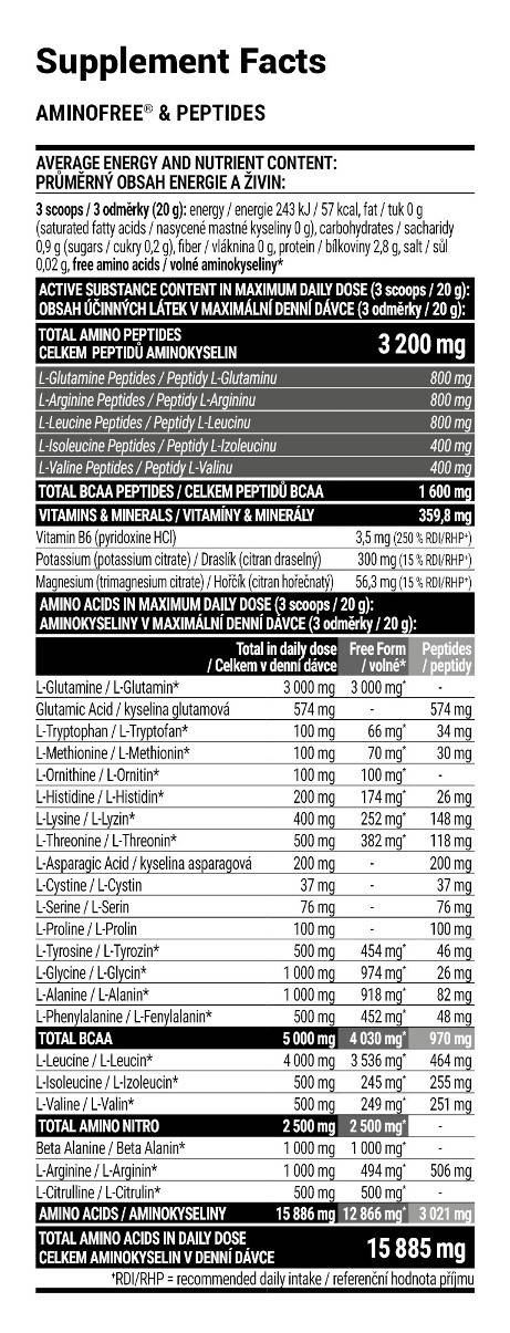 Aminofree & peptides - 400 grammes