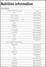 100% vitamines et minéraux | Endurance - 60 capsules