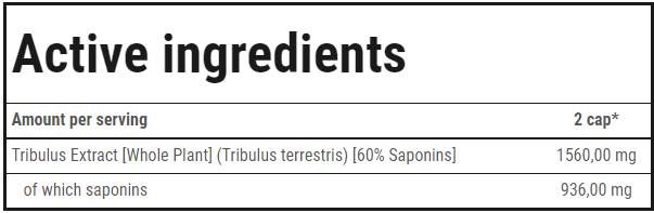 Tribulon - Tribulus terrestris | Formule pour hommes d'élite - 60 capsules
