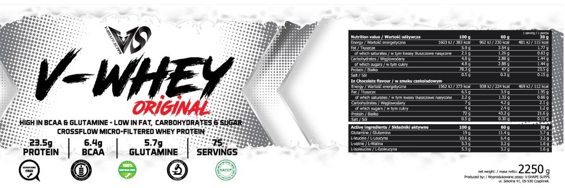 V-Whee Original | High en BCAA et glutamine - 2250 grammes