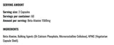Beta-alanine 1500 - 120 capsules