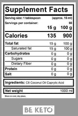 Liquide d'huile MCT C8 + C10 - 100 ml