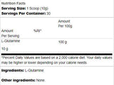 Poudre de glutamine - 300 grammes