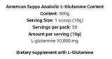L-glutamine anabolique - 500 grammes
