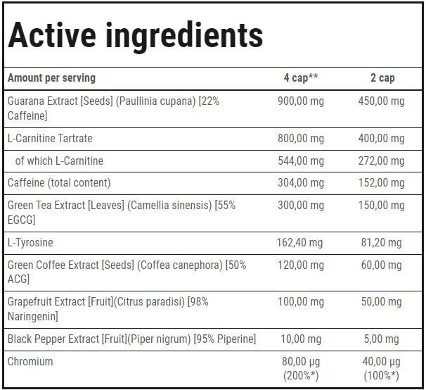 Brûleur de graisse thermo max | Extraits forts - 120 capsules