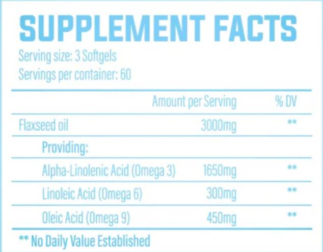 OH-Mega V | Huile de graines de lin 1000 mg - 180 capsules de gel