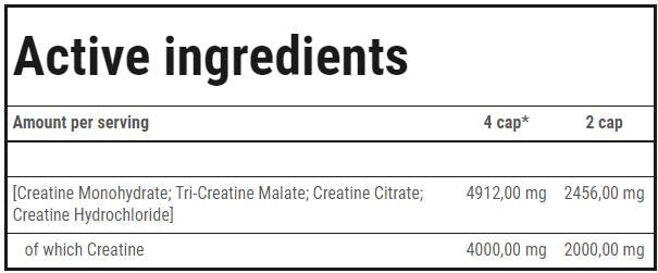 Crea xtreme | Matrice de créatine - 120 capsules